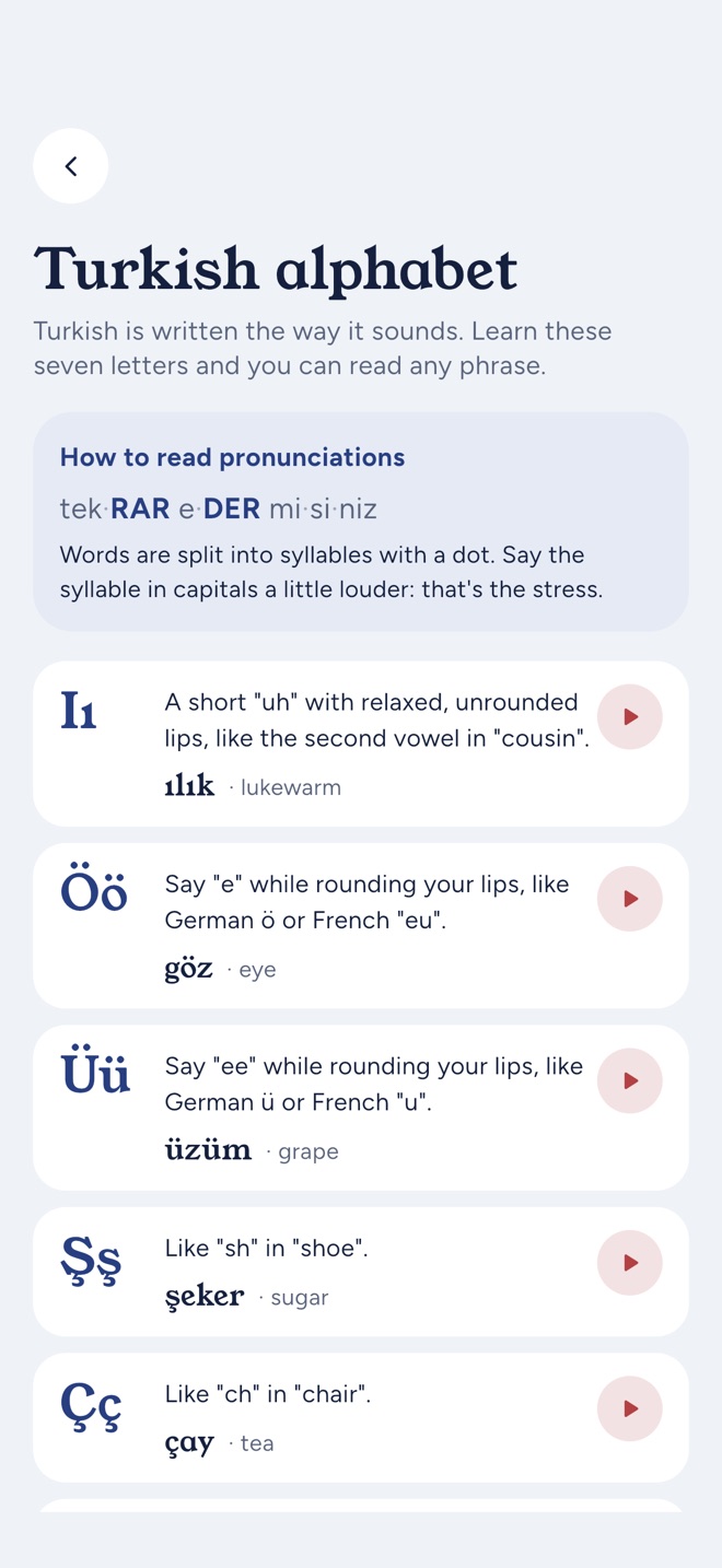 Turkish alphabet guide
