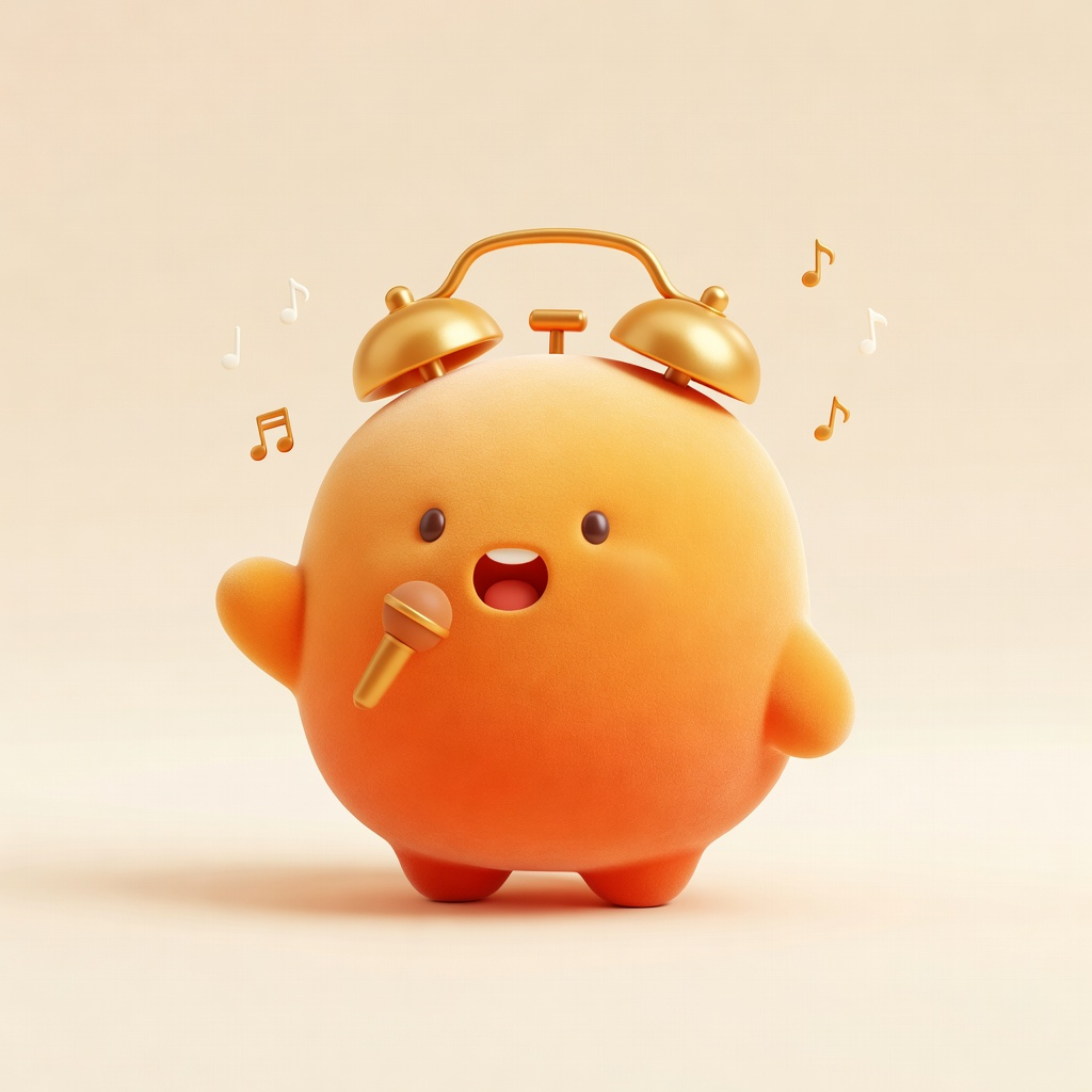 Mascot recording a voice message