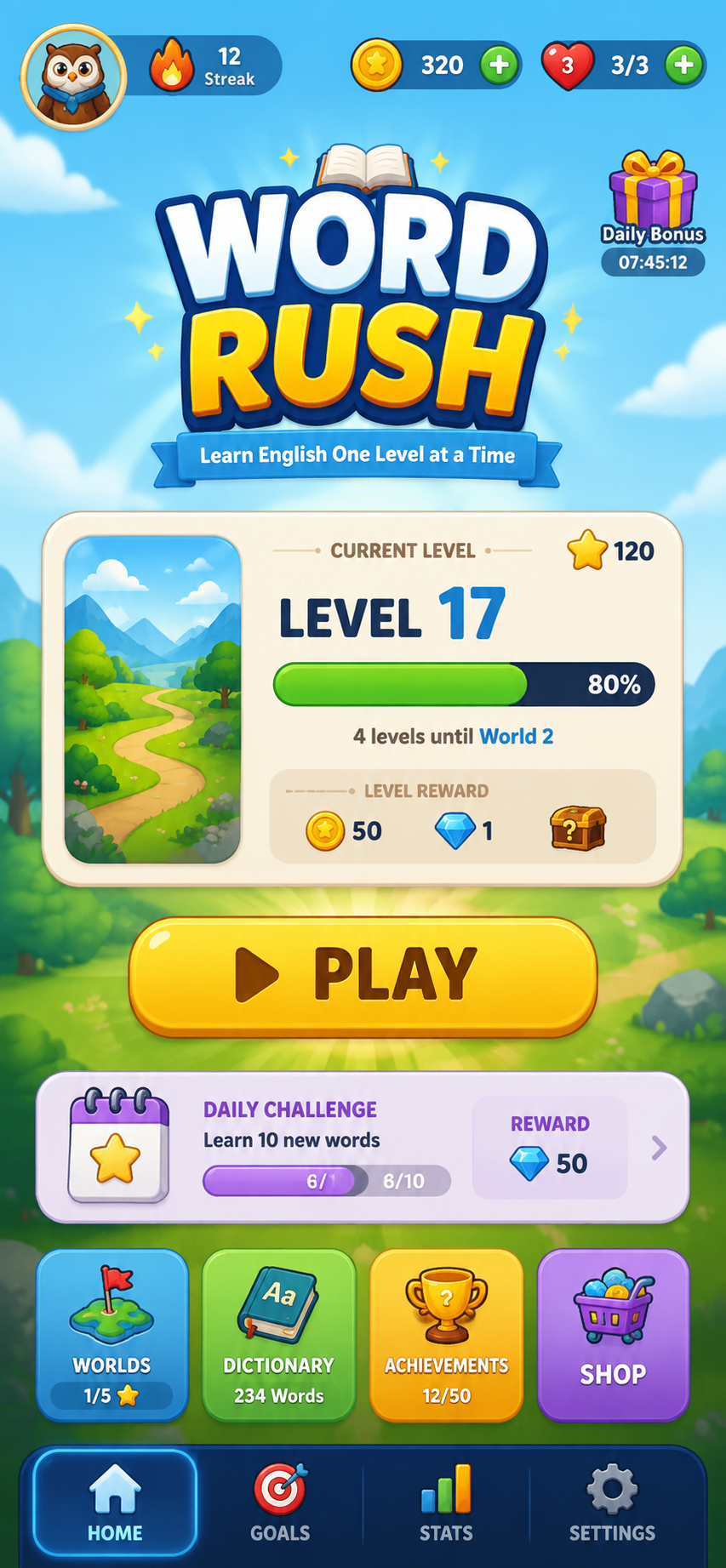 WordCross home screen preview